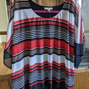 Roz & Ali Oversized Sheer Tunic (L)